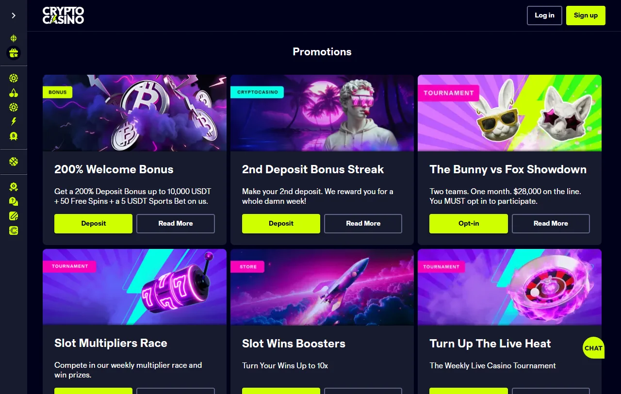 Selección juegos slots proveedores CryptoCasino casino España
