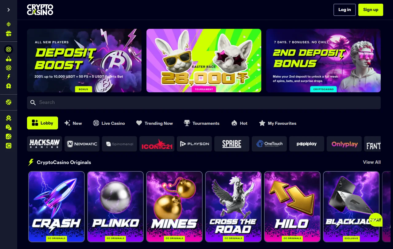 Promociones bonos bienvenida CryptoCasino casino España