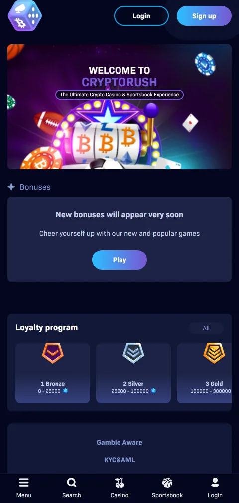 Métodos pagos depósitos retiros CryptoRush casino España