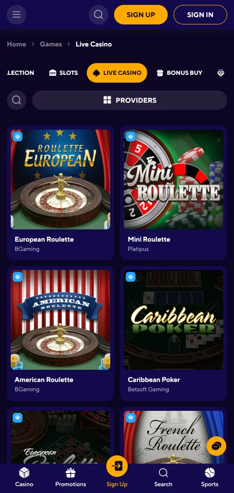Depósitos y retiros disponibles en Dazard Casino
