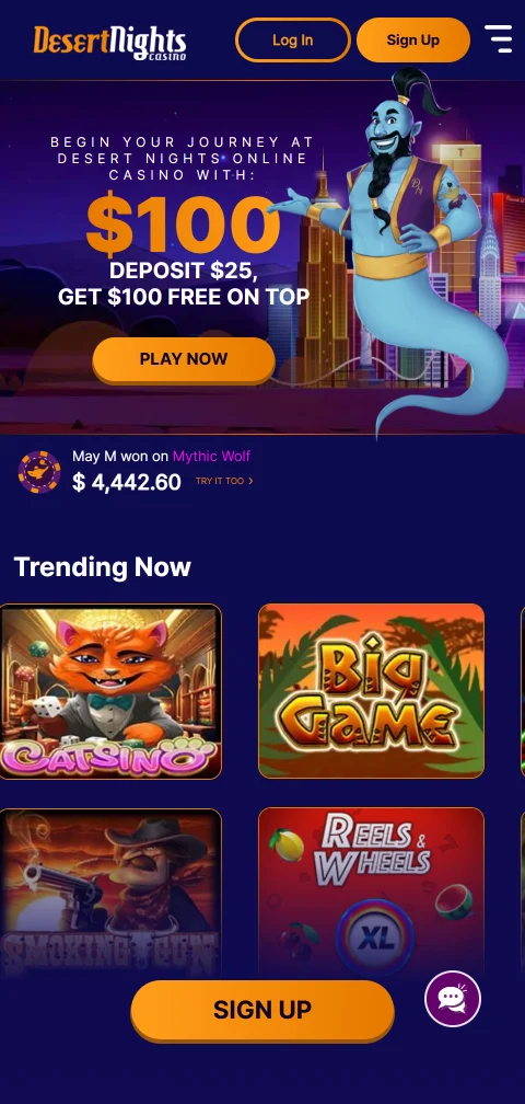 Desert Nights Casino experiencia móvil y acceso desde navegador