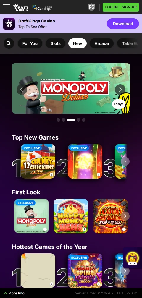 Métodos de pago y retiradas en DraftKings Casino