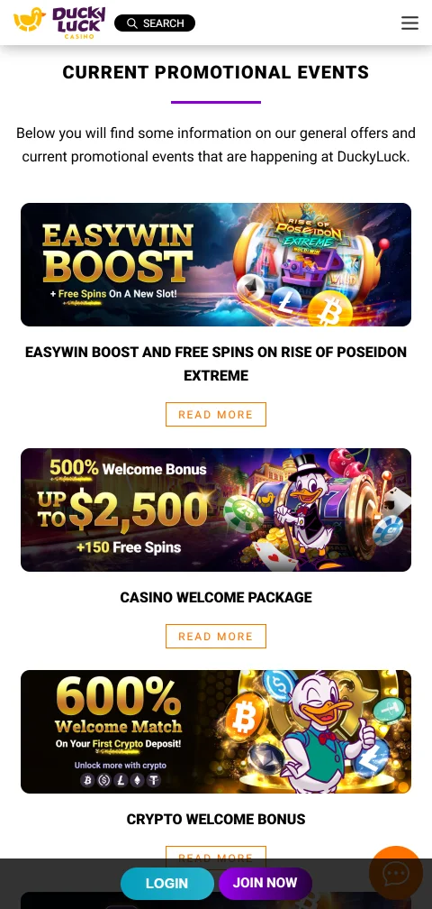 DuckyLuck Casino métodos de pago y retiradas para España