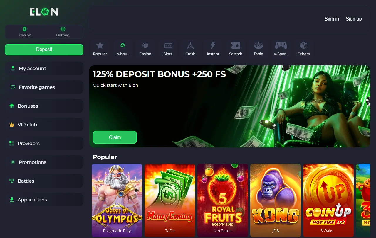 Elon Casino análisis general para jugadores de España