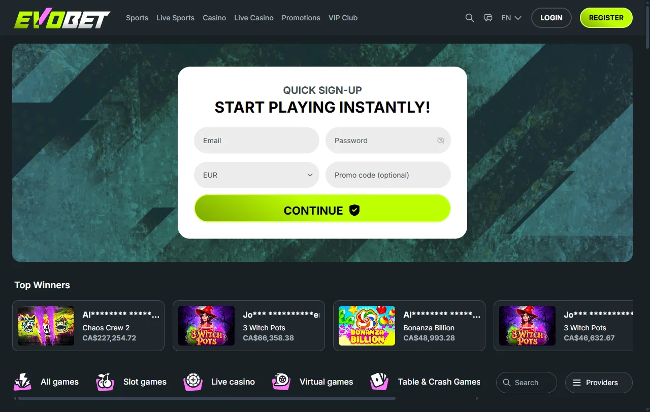 Evobet Casino análisis completo con licencia, pagos y catálogo