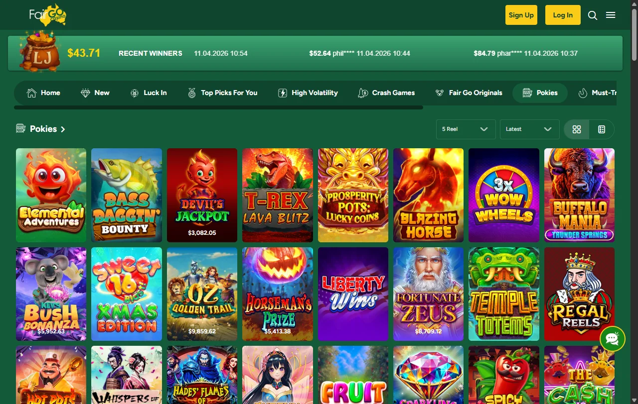 Fair Go Casino bonos de bienvenida y promociones