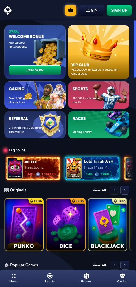 Flush casino experiencia móvil y acceso desde smartphone