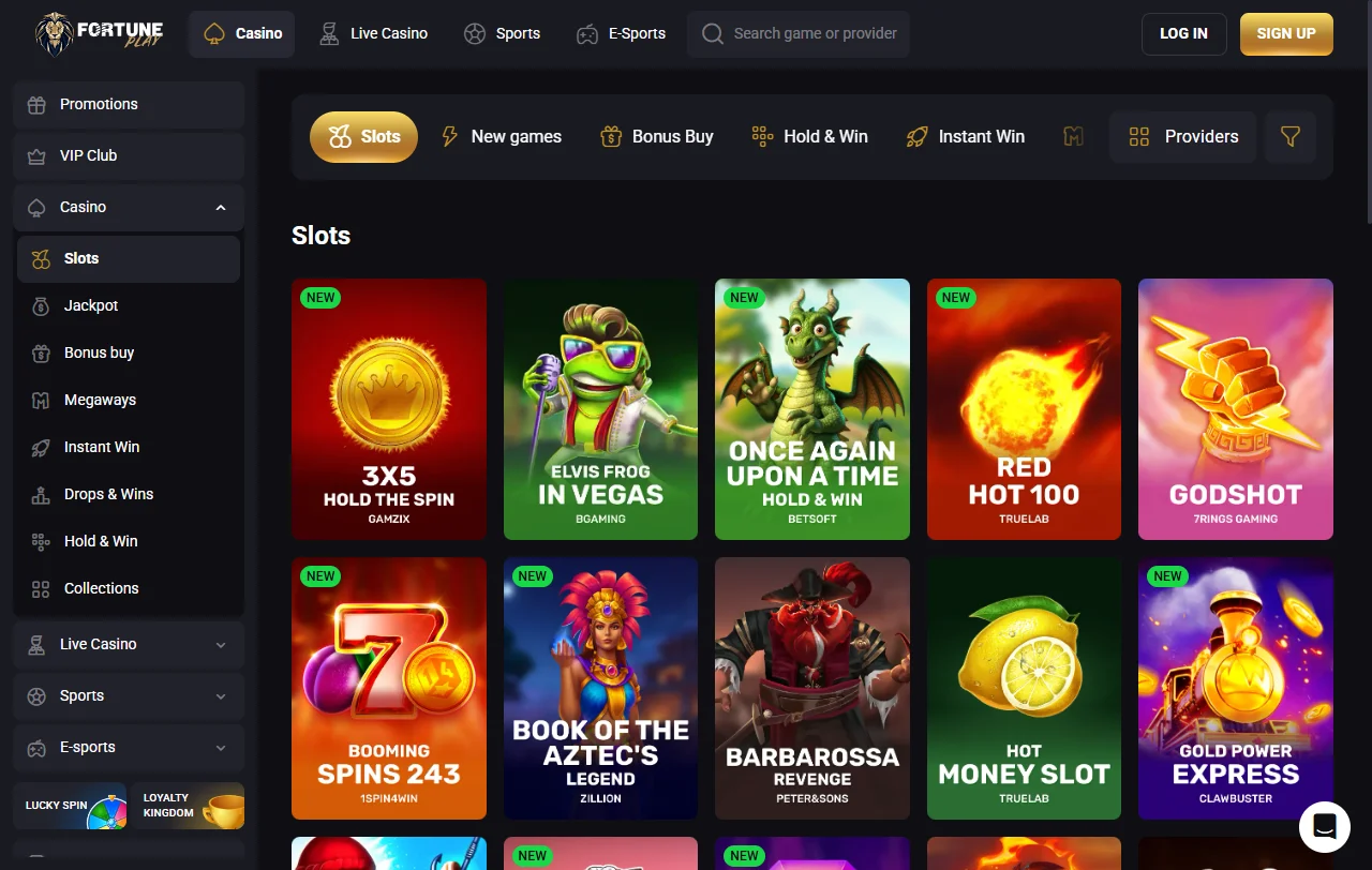 Promociones y bonos disponibles Fortuneplay Casino España