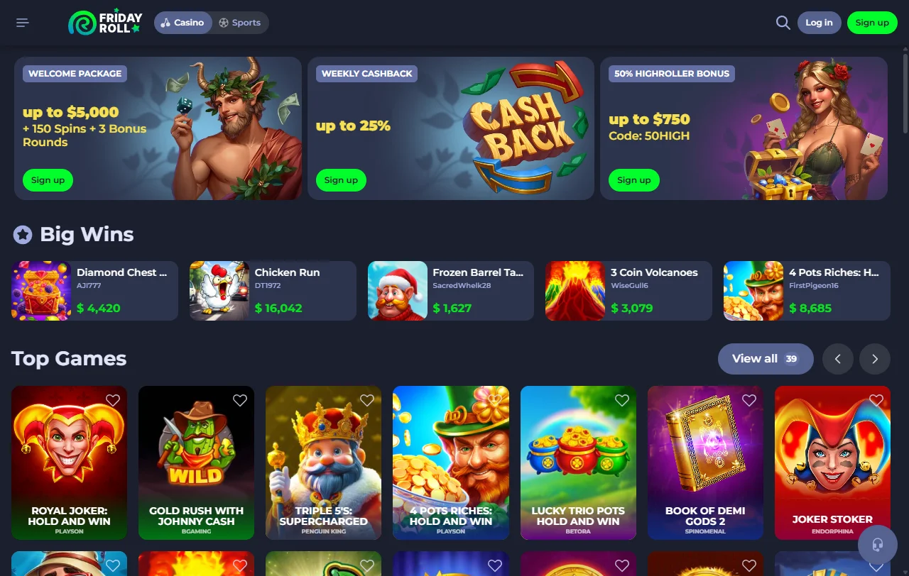 FridayRoll Casino análisis completo para jugadores de España