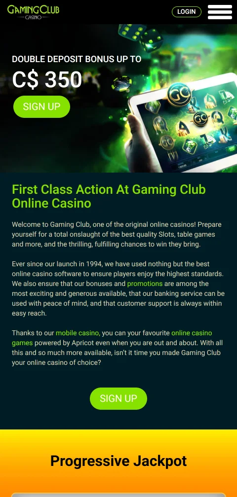 Gaming Club Casino acceso móvil y experiencia adaptable
