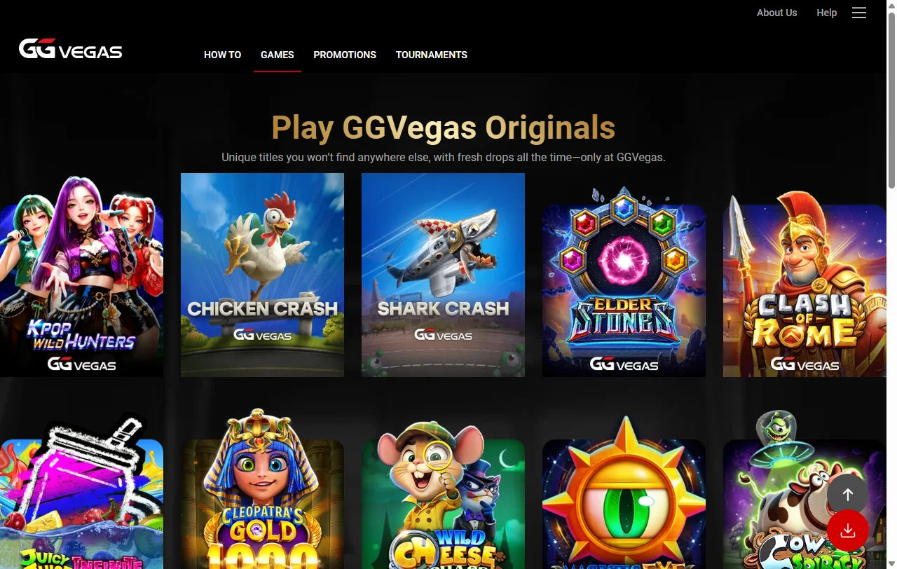 Slots y juegos disponibles en GG Vegas Casino España