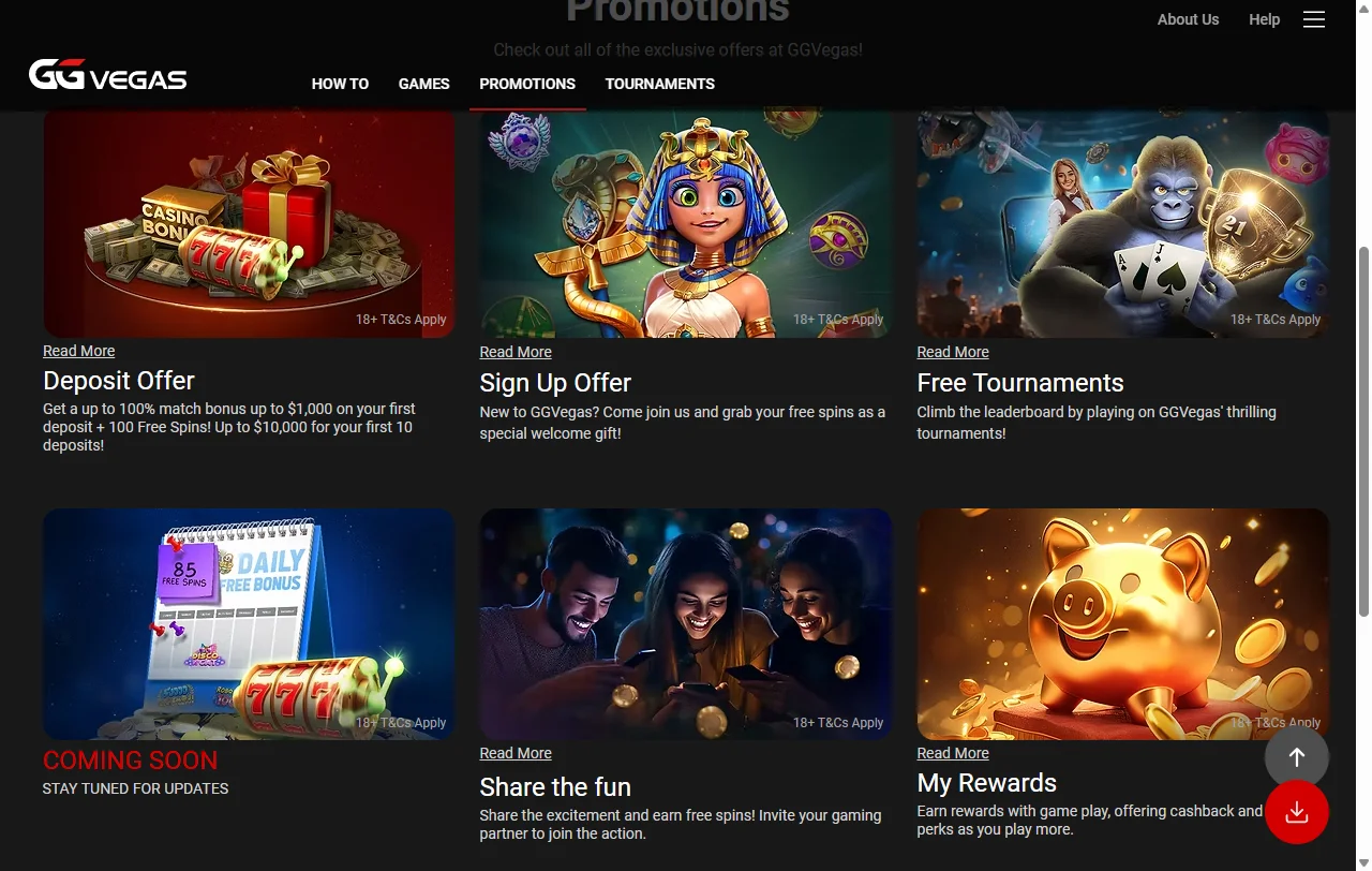 Bonos bienvenida promociones GG Vegas Casino España