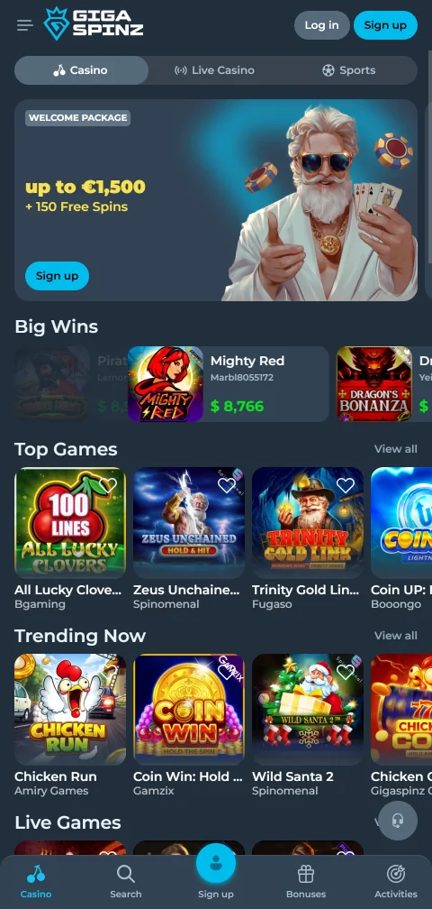 Gigaspinz Casino España experiencia móvil accesibilidad