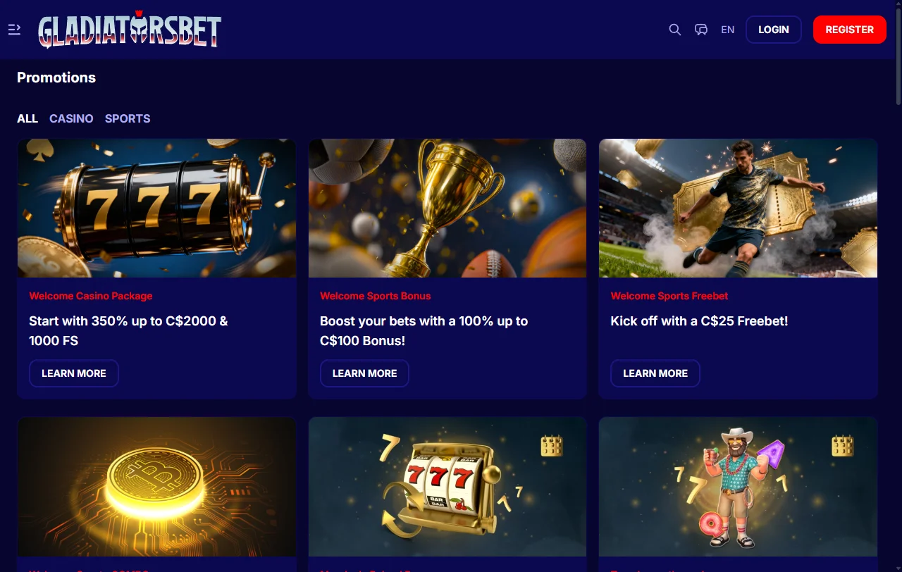Gladiatorsbet Casino catálogo de juegos y opciones de entretenimiento
