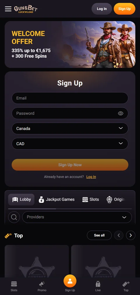 Gunsbet Casino España experiencia gaming móvil accesible