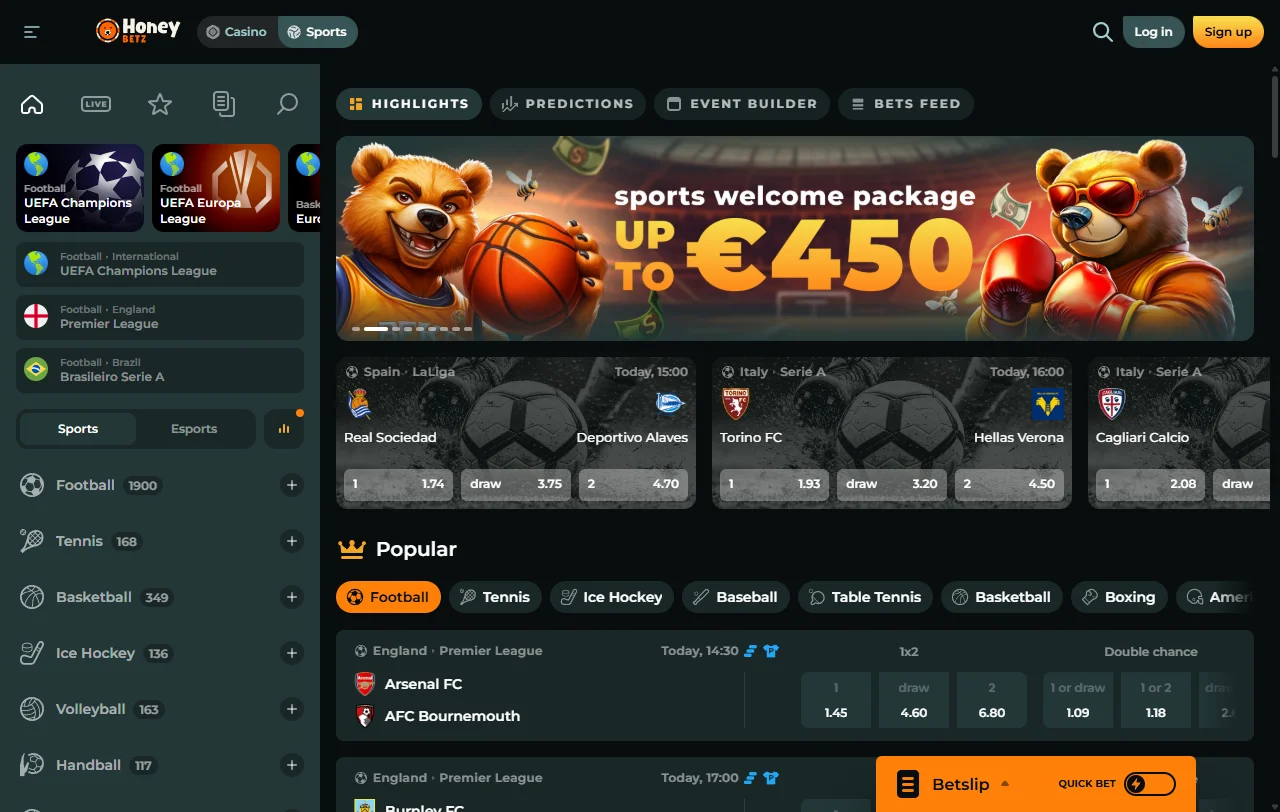 Promociones y bonos bienvenida HoneyBetz Casino España