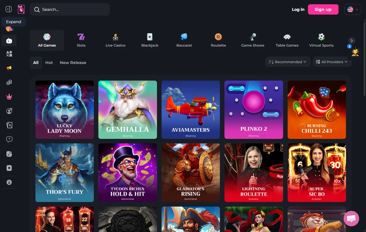 Slots y juegos disponibles Hunnyplay Casino España catálogo