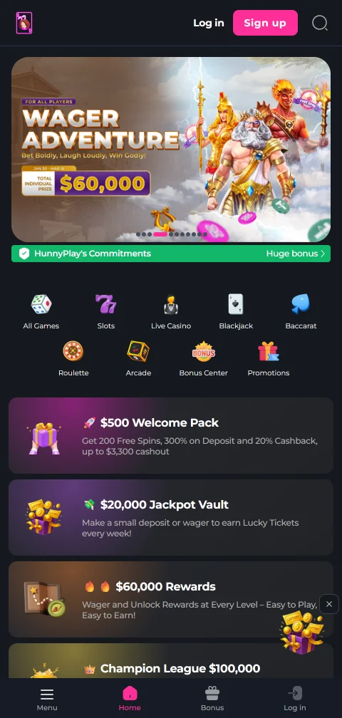 Hunnyplay Casino España móvil experiencia gaming accesible