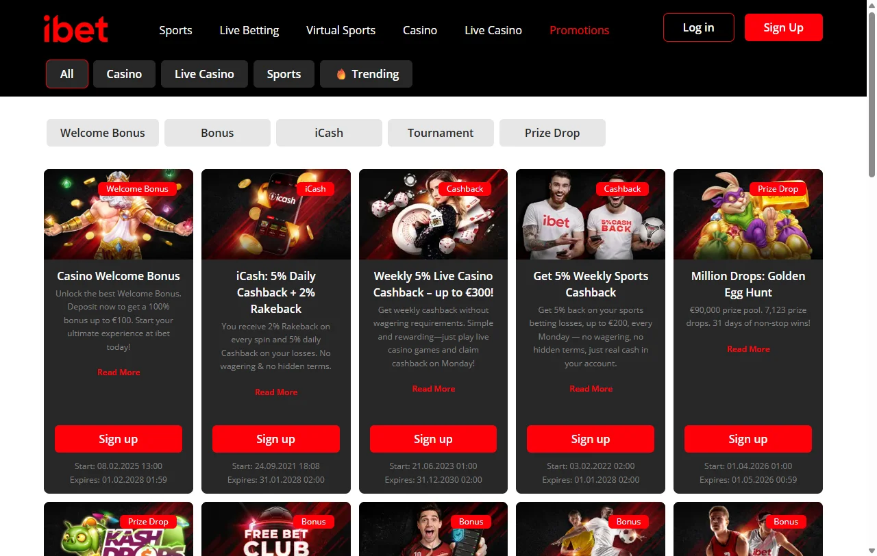 Bonos promociones bienvenida ibet Casino España detallados