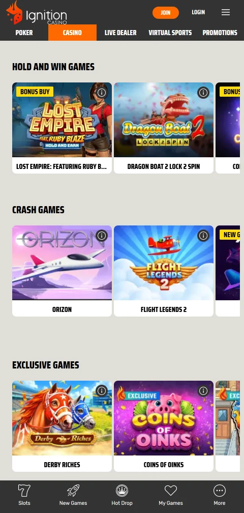 Opciones de pago en Ignition Casino España incluyendo métodos de depósito y retiro rápido para jugadores españoles