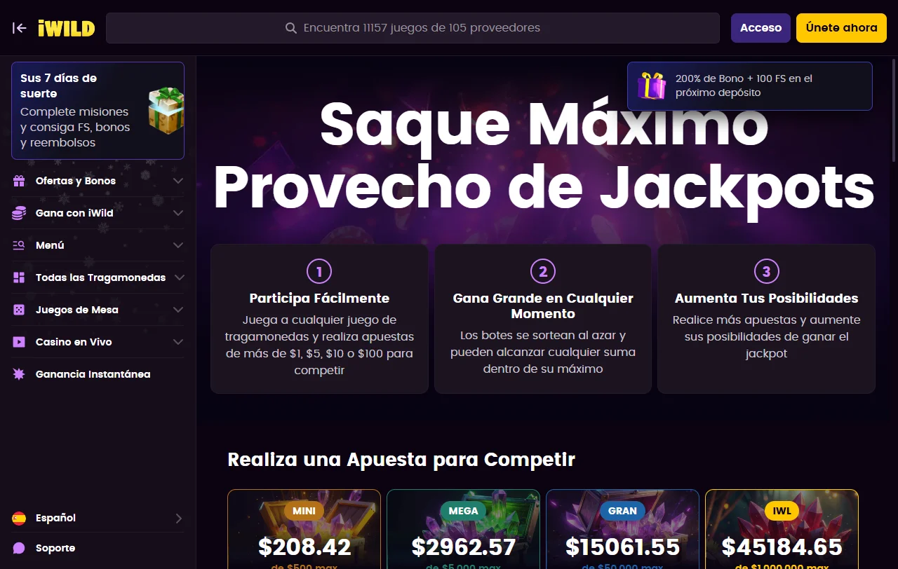 iWild Casino bonos de bienvenida y promociones para nuevos jugadores