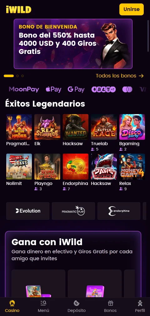 iWild Casino experiencia móvil optimizada para smartphone y navegador