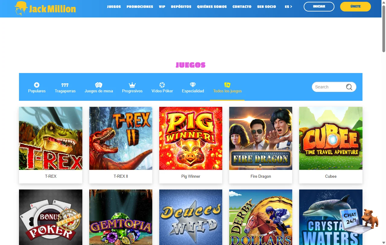 Promociones y bonos disponibles en Jack Million Casino España