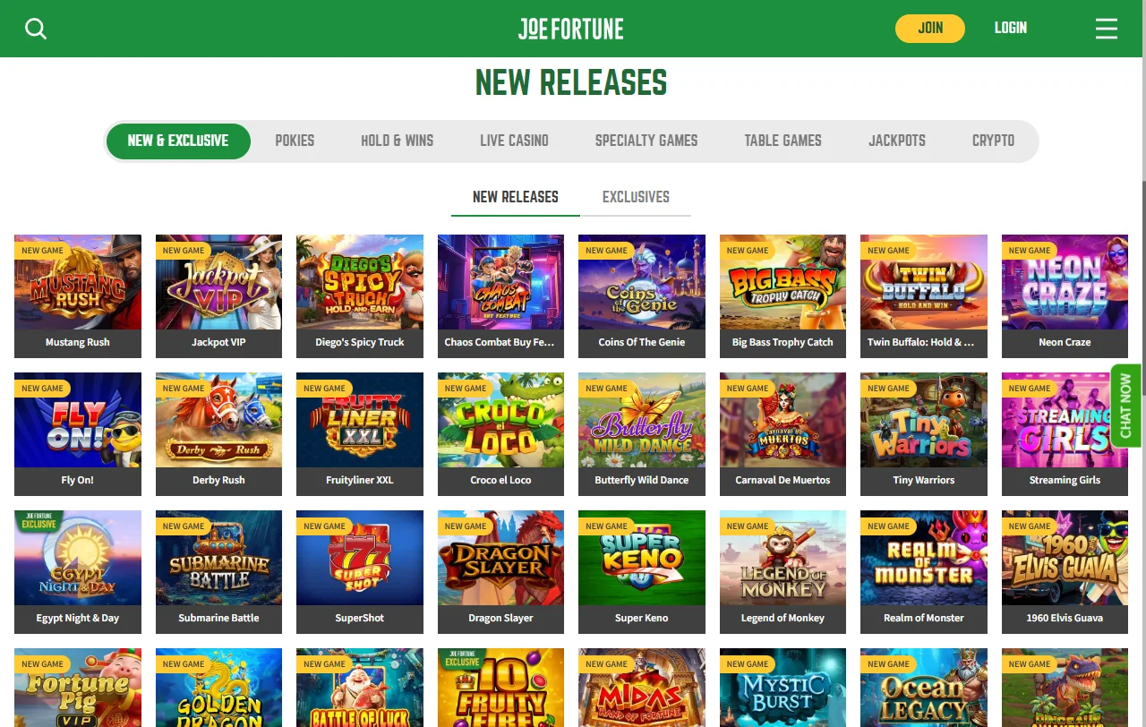 Joe Fortune Casino bonos, promociones y oferta de bienvenida