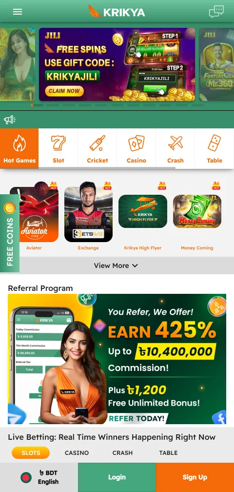 Krikya Casino adaptado al juego móvil en España