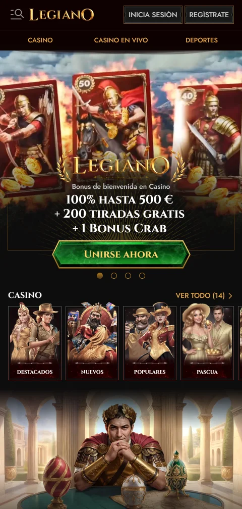 Legiano casino España experiencia gaming móvil accesible