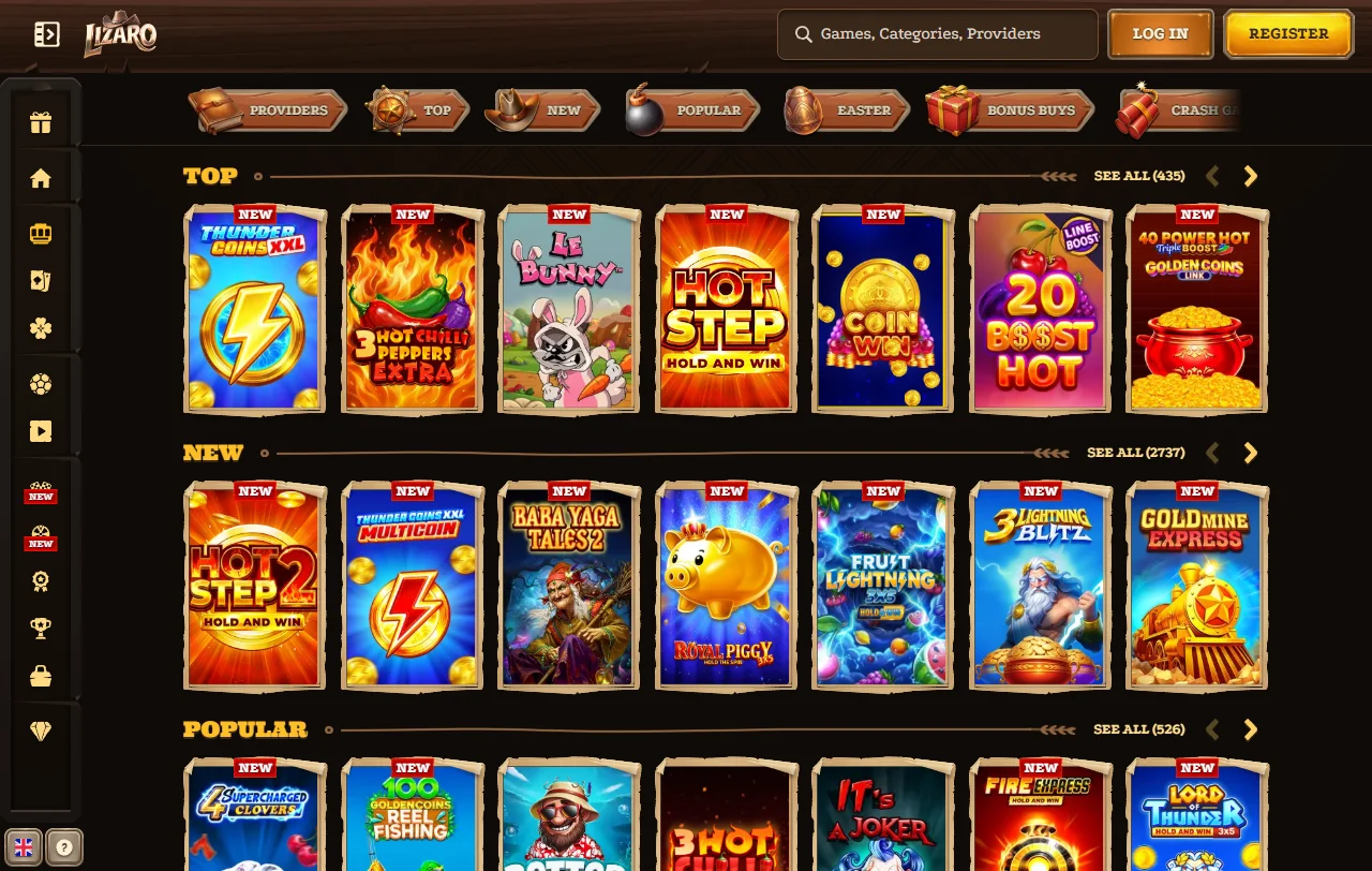 Lizaro Casino y sus bonos de bienvenida para nuevos usuarios