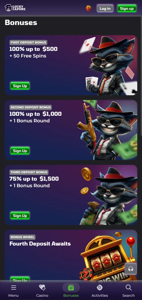 LuckyCapone Casino depósitos y retiros revisados para España