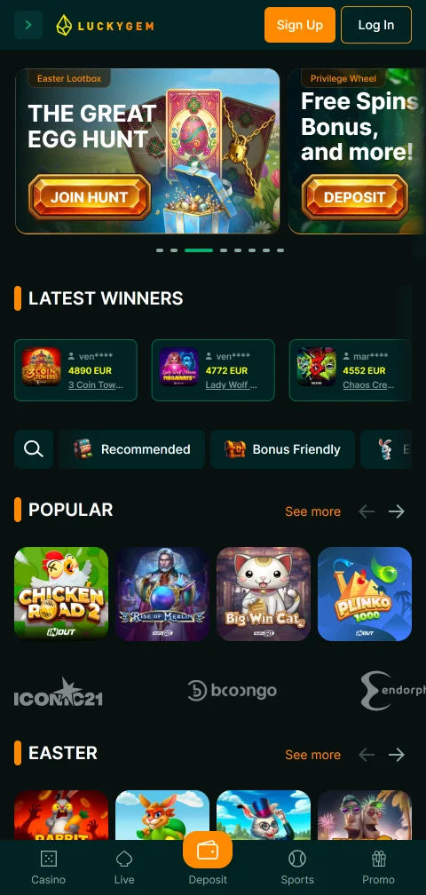 LuckyGem casino experiencia móvil y acceso desde smartphone