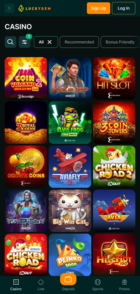 LuckyGem casino métodos de pago y retiradas