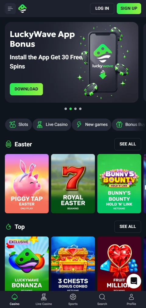 LuckyWave Casino experiencia móvil y acceso desde smartphone