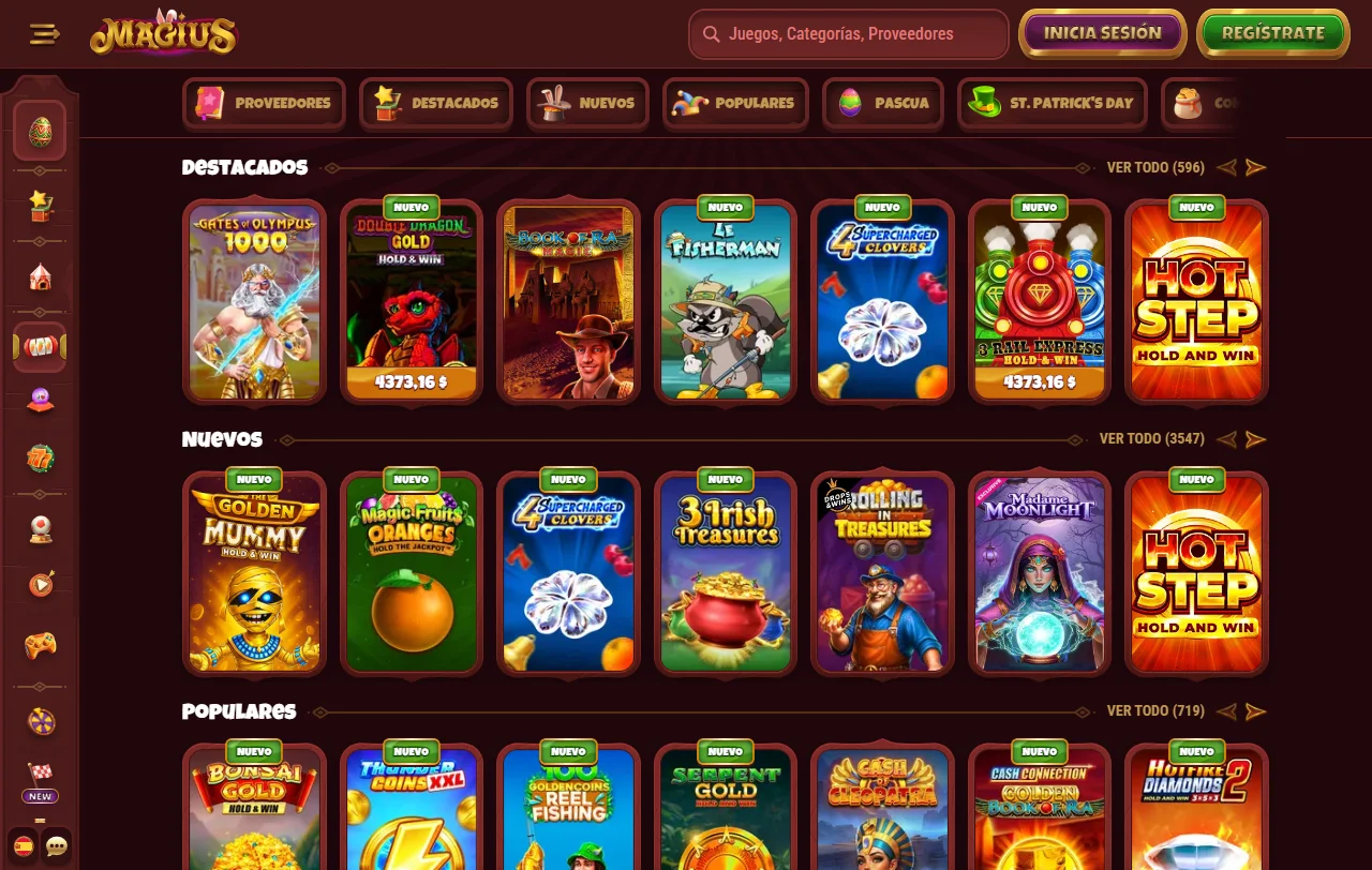 Bonos y promociones de Magius casino para nuevos usuarios