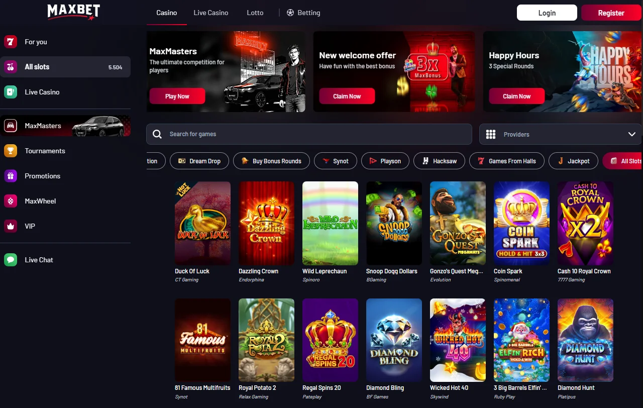 Maxbet Casino bonos, promociones y condiciones de bienvenida