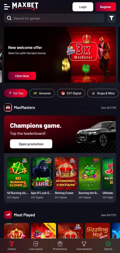 Maxbet Casino experiencia móvil y acceso desde navegador
