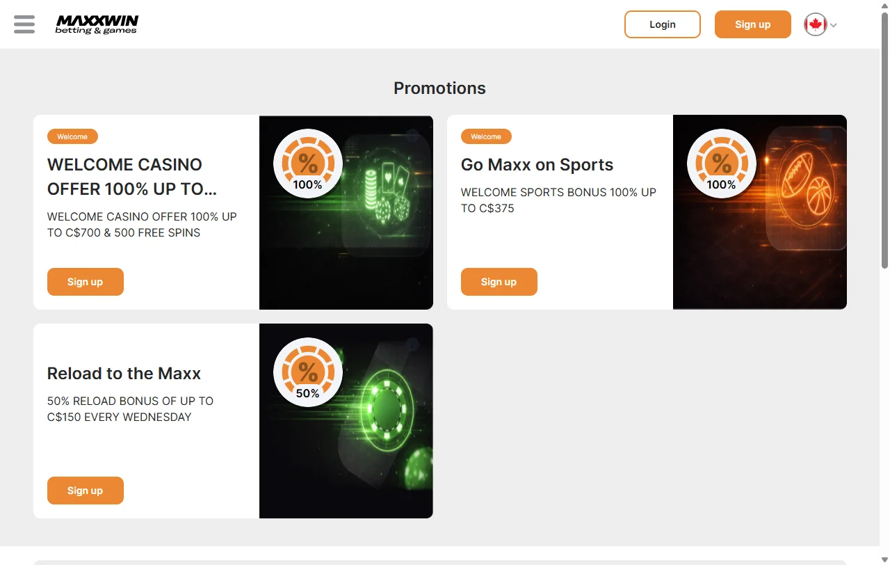 Promociones y bonos disponibles MaxxWin Casino España
