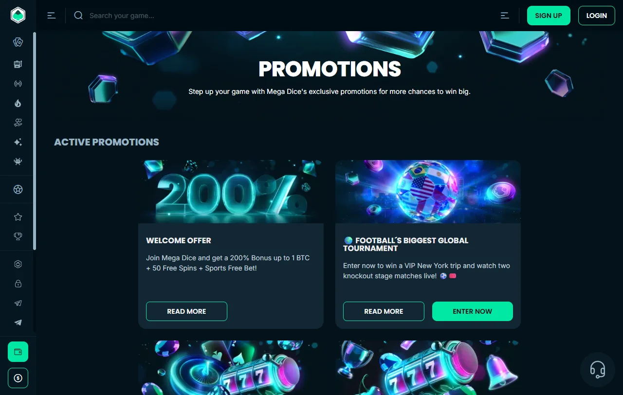 Slots tragaperras y juegos entretenimiento en MegaDice casino España
