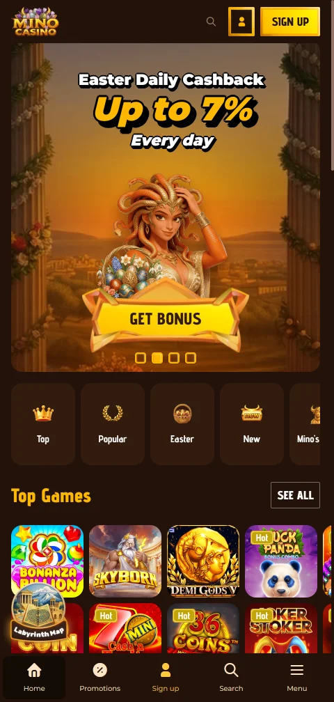 Acceso móvil optimizado en MinoCasino España