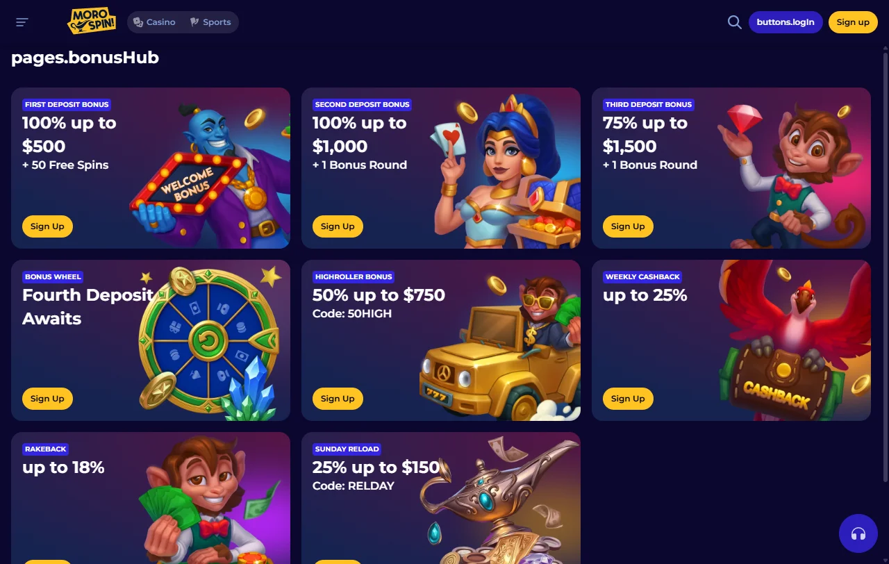 Morospin Casino catálogo de juegos y proveedores destacados