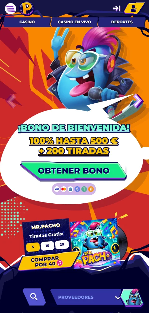 Acceso móvil fluido a Mr. Pacho Casino desde España
