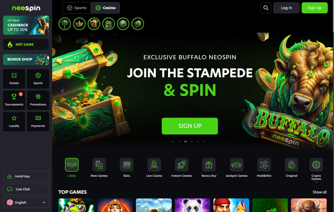 Neospin Casino análisis general para jugadores de España