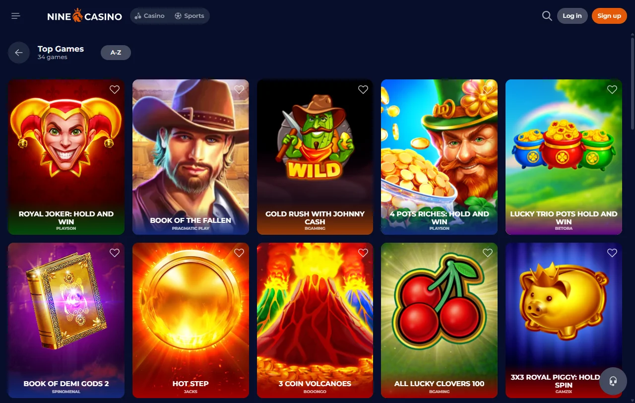 Nine casino juegos y proveedores destacados en la reseña