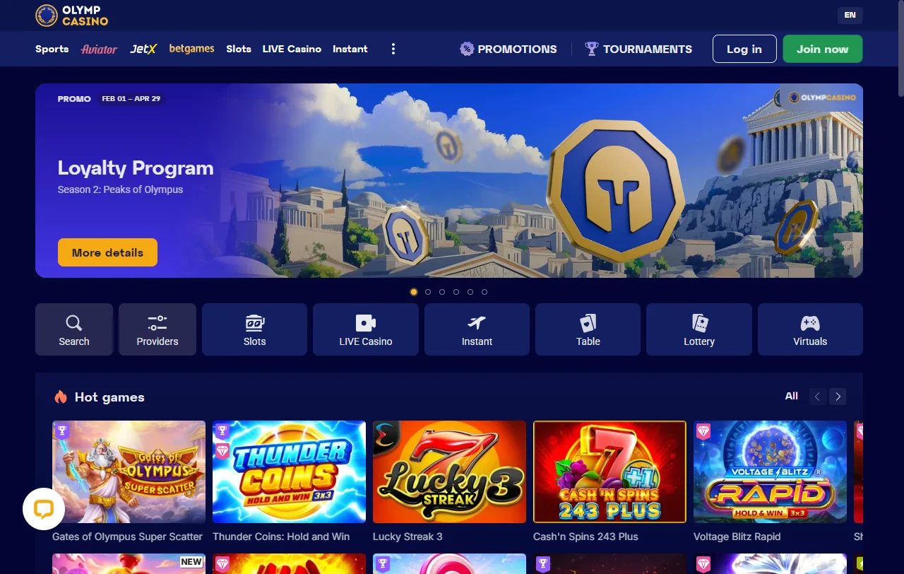Olymp Casino análisis completo para jugadores de España