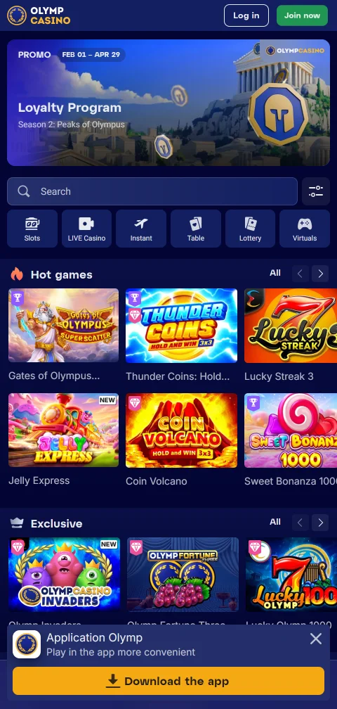 Olymp Casino desde smartphone con acceso móvil optimizado