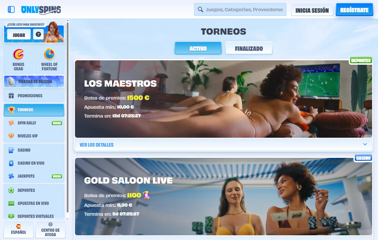 Bonos bienvenida y promociones OnlySpins casino España