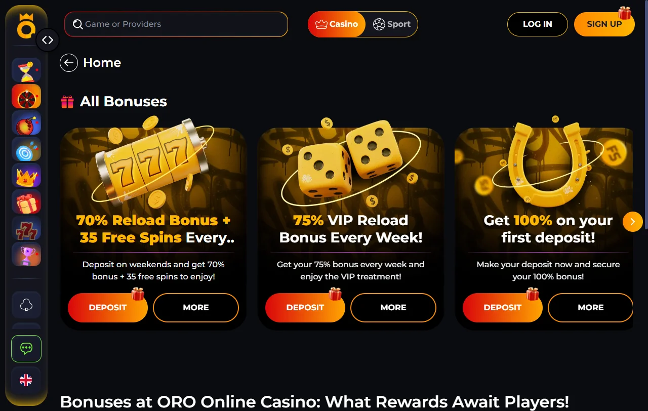 OroGG Casino juegos y proveedores destacados para usuarios españoles
