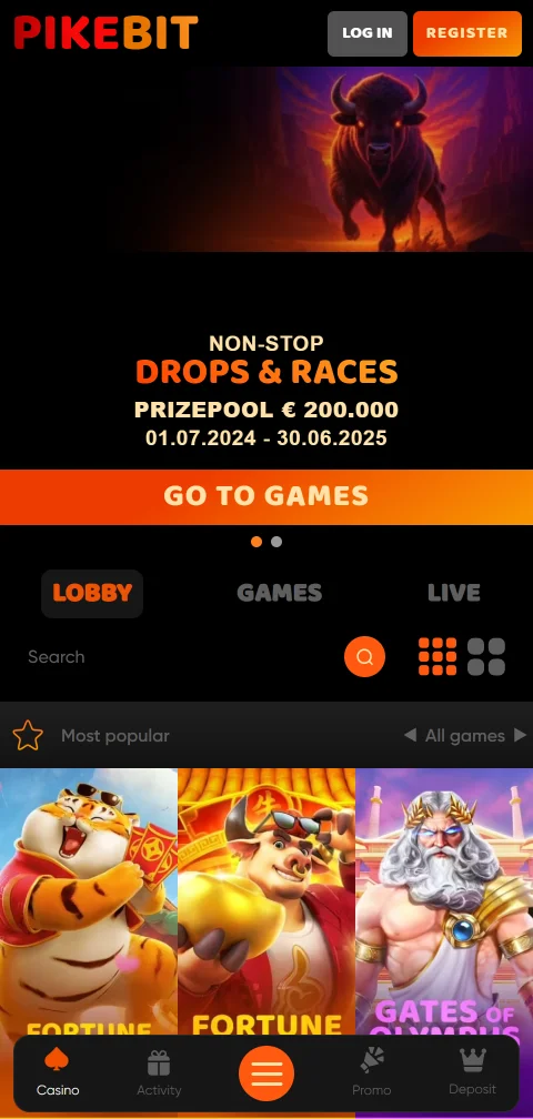 Gaming móvil accesible Pikebit Casino España responsive